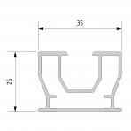 Aliuminio sija 25x35x4000 mm