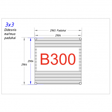 Automatinė pergola 3x3 B300 su LED apšvietimu | Pilka