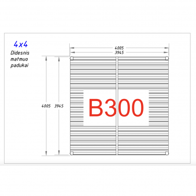 Automatinė pergola 4x4 B300 su LED apšvietimu | Pilka