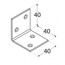 Cinkuotas kampukas 40x40x40x1,5 mm 50 vnt.