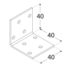 Cinkuotas kampukas 40x40x40x2 mm 50 vnt.