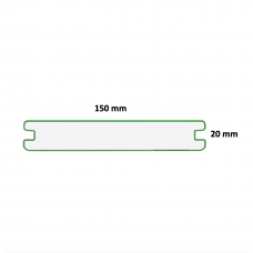 HARDDECK Pilnavidurė (co-extrusion WPC) terasinė lenta 150x20 Marble Light 1m.