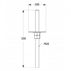 Reguliuojamas laikiklis 100x330x3,0 mm